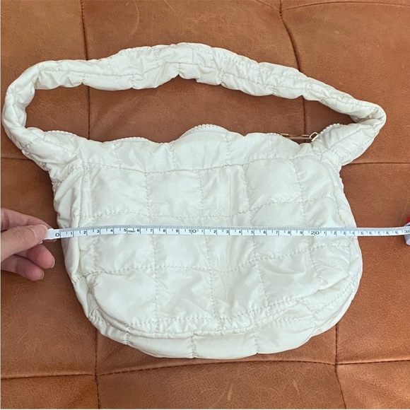 White Quilted Shoulder Bag - Picture 2 of 5